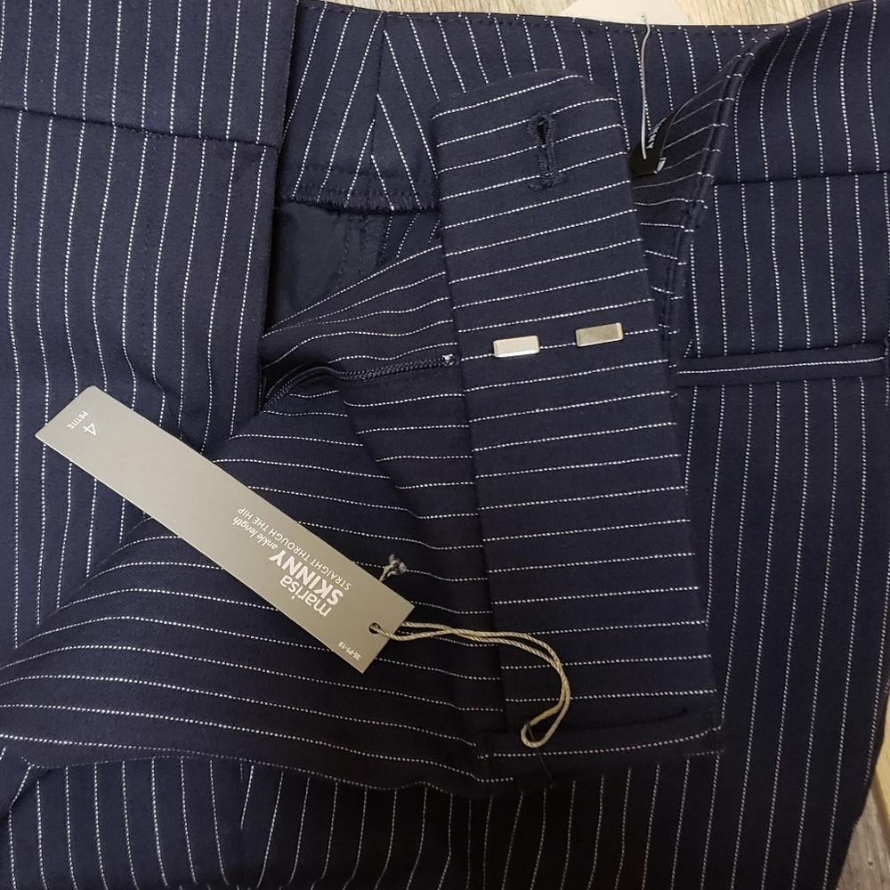 NWT Loft Striped Navy High Waters - Picture 5 of 5